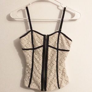 Urban Outfitters Coincidence & Chance Lace Zip Top